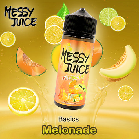 Melonade E-Liquid by Messy Juice is a sour and sweet mess created with sour lemons and sweet melons which produces a delicious refreshing Melonade drink.  Primary Flavours: Melon and Lemonade.  VG/PG: 70/30  Please Note: This e-liquid is provided in a 120ml bottle with 100ml of e-liquid.